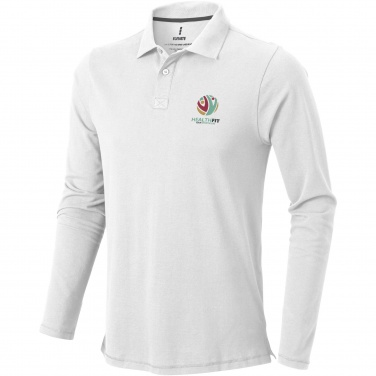 Logo trade corporate gifts image of: Oakville long sleeve men's polo