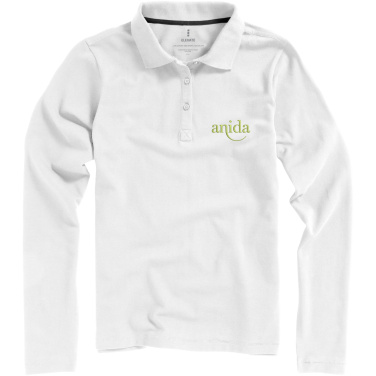 Logo trade promotional giveaway photo of: Oakville long sleeve women's polo