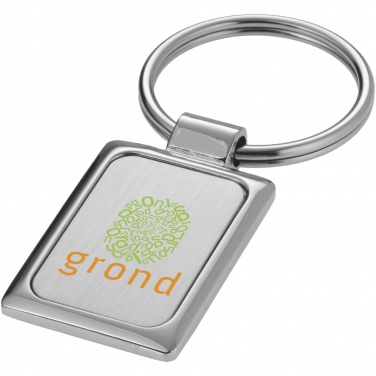 Logo trade promotional gift photo of: Sergio rectangular metal keychain