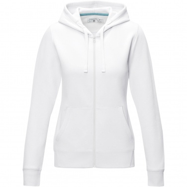 Logo trade business gifts image of: Ruby women’s organic recycled full zip hoodie