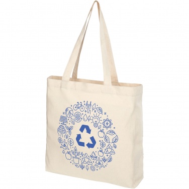 Logo trade promotional giveaway photo of: Pheebs 210 g/m² recycled gusset tote bag 13L