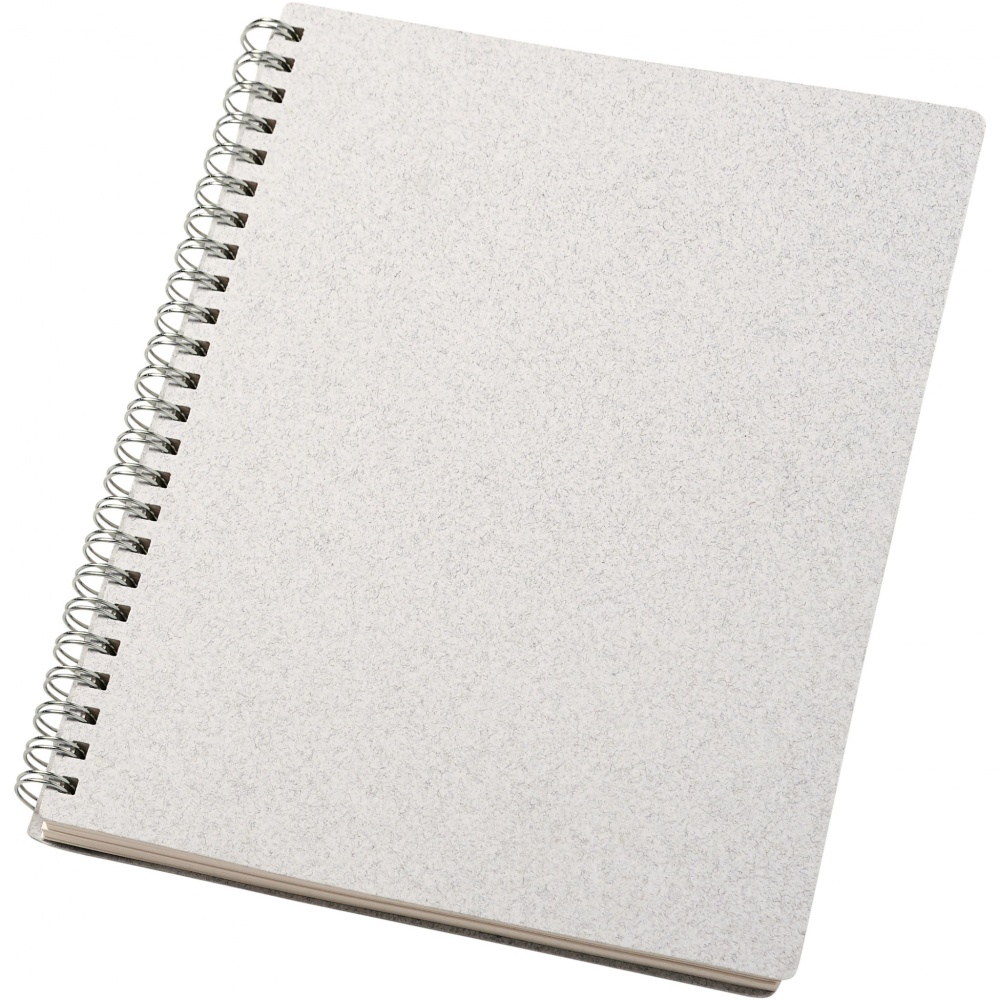 Logo trade promotional gift photo of: Bianco A5 size wire-o notebook