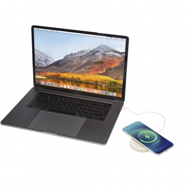 Logo trade promotional merchandise picture of: Naka 5W wheat straw wireless charging pad