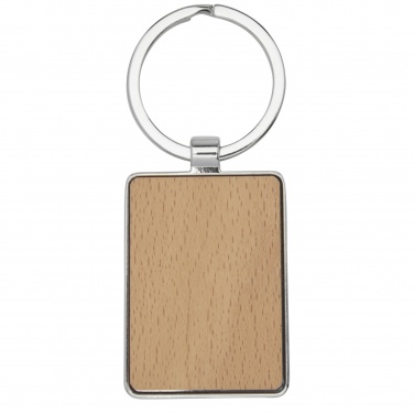 Logo trade promotional gifts picture of: Mauro beech wood rectangular keychain