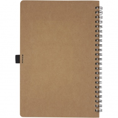 Logotrade promotional item picture of: Cobble A5 wire-o recycled cardboard notebook with stone paper