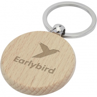 Logotrade promotional items photo of: Giovanni beech wood round keychain