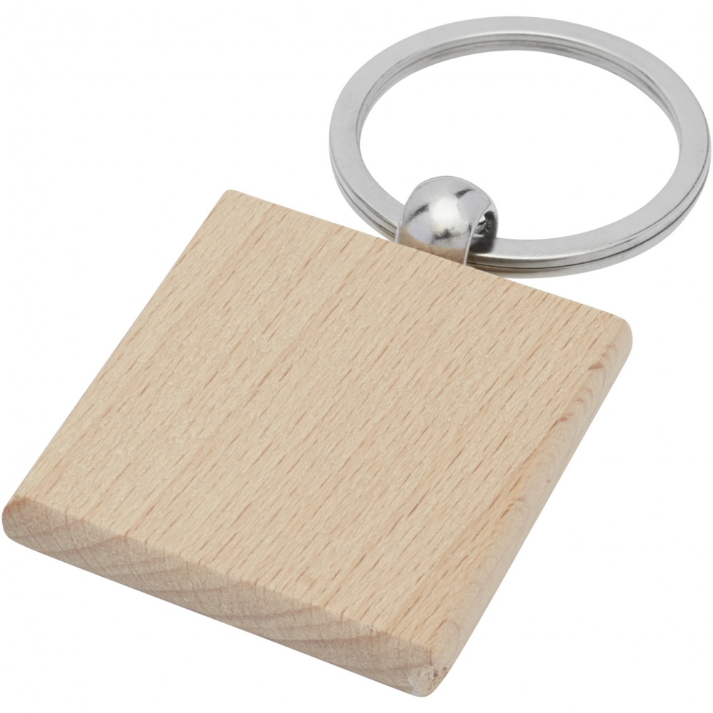 Logotrade promotional gift image of: Gioia beech wood squared keychain