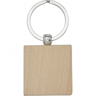 Logotrade promotional item image of: Gioia beech wood squared keychain