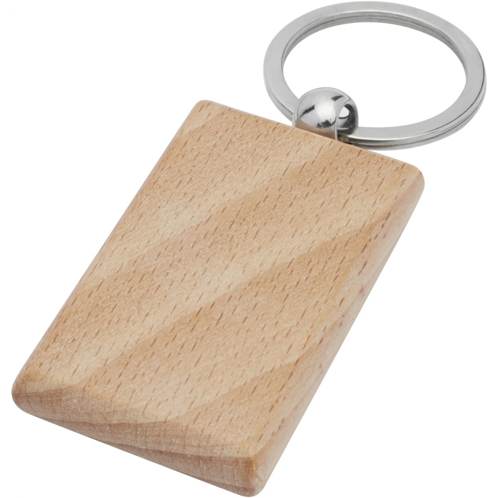 Logotrade promotional gift image of: Gian beech wood rectangular keychain
