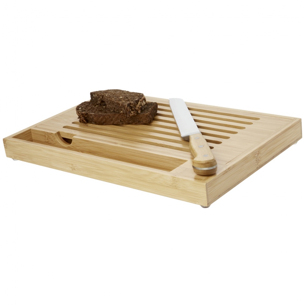 Logo trade corporate gift photo of: Pao bamboo cutting board with knife