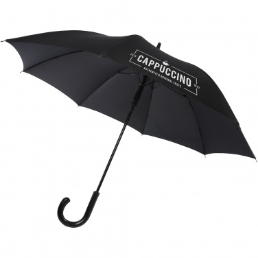 Logo trade promotional product photo of: Fontana 23" auto open umbrella with carbon look and crooked handle