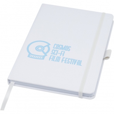 Logo trade promotional products image of: Honua A5 recycled paper notebook with recycled PET cover
