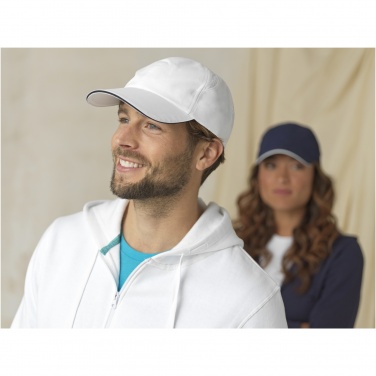 Logo trade corporate gifts image of: Morion 6 panel GRS recycled cool fit sandwich cap