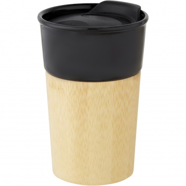 Logo trade promotional merchandise picture of: Pereira 320 ml porcelain mug with bamboo outer wall