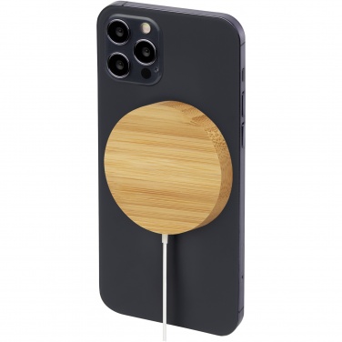Logotrade promotional products photo of: Atra 10W bamboo magnetic wireless charging pad
