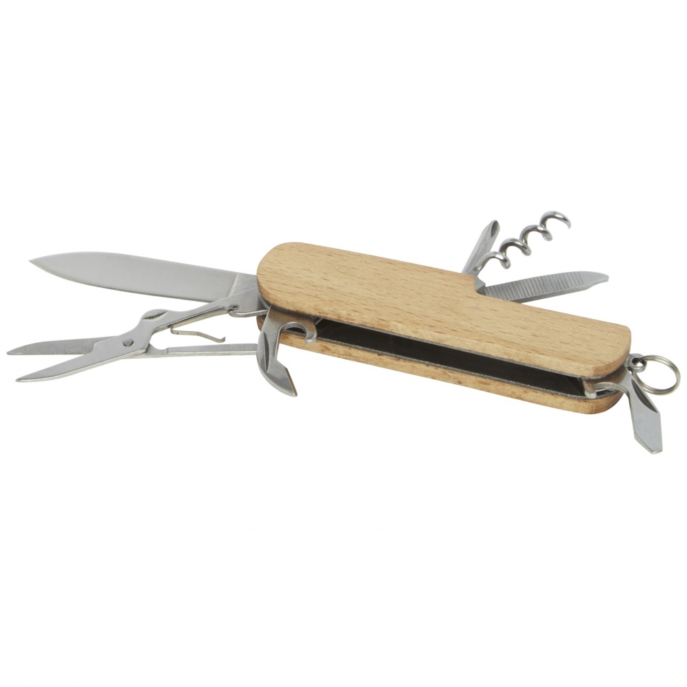 Logotrade promotional gift picture of: Richard 7-function wooden pocket knife