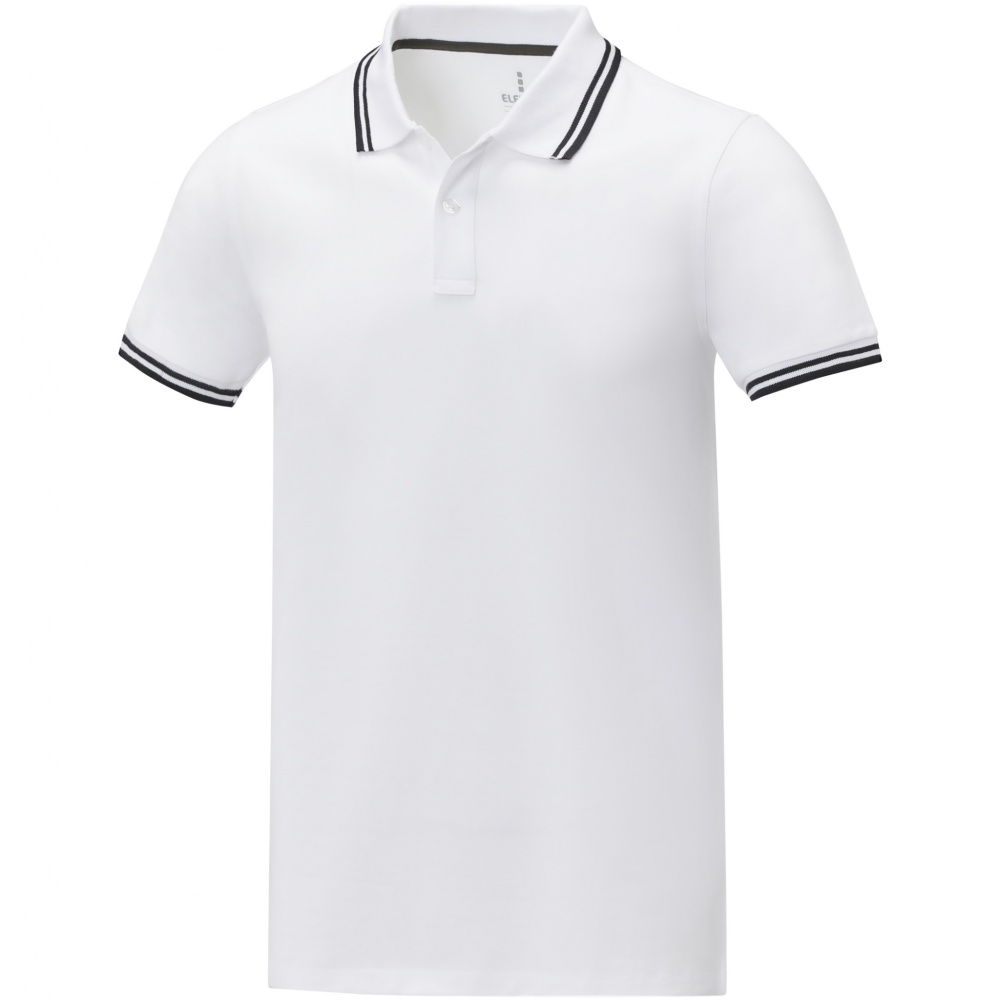 Logo trade business gift photo of: Amarago short sleeve men's tipping polo