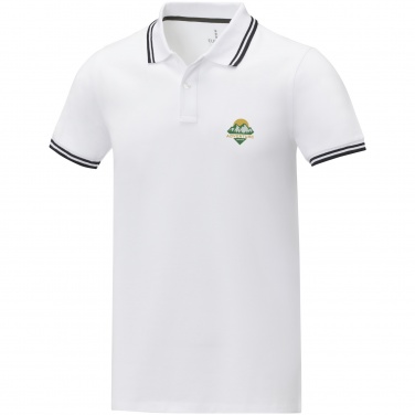 Logo trade advertising products image of: Amarago short sleeve men's tipping polo