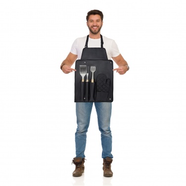 Logotrade promotional giveaway image of: Gril 3-piece BBQ tools set and glove 