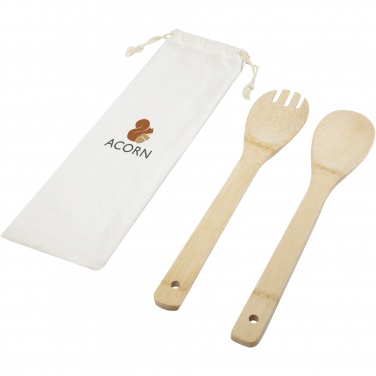 Logotrade promotional giveaway picture of: Endiv bamboo salad spoon and fork