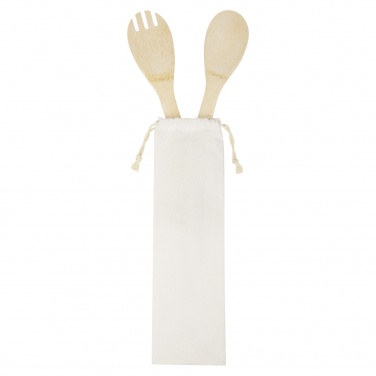 Logo trade promotional items image of: Endiv bamboo salad spoon and fork