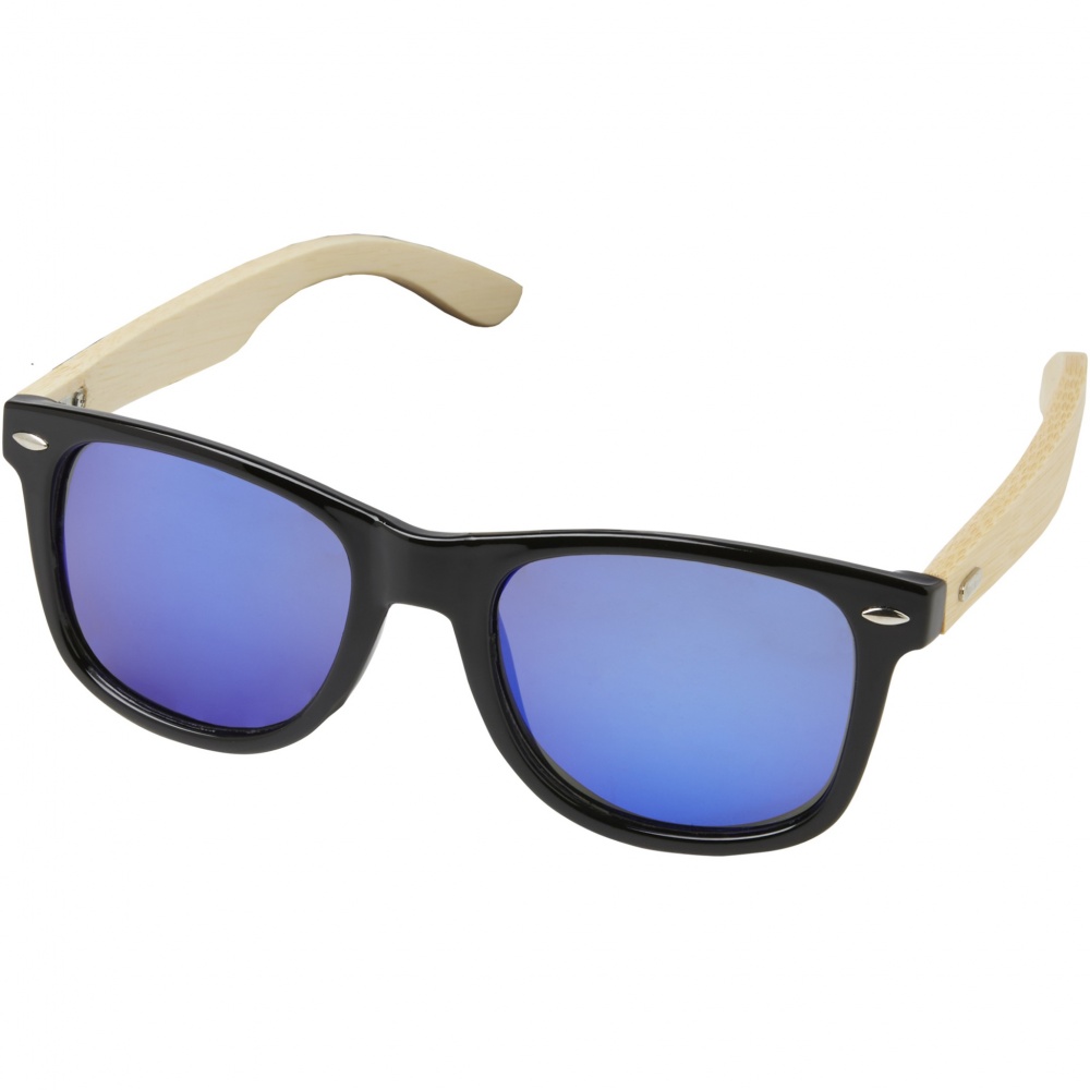 Logo trade promotional giveaways picture of: Taiyō rPET/bamboo mirrored polarized sunglasses in gift box