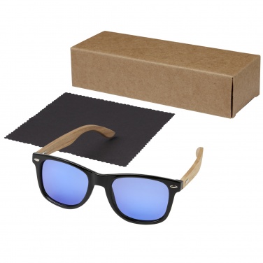 Logo trade promotional products picture of: Hiru rPET/wood mirrored polarized sunglasses in gift box