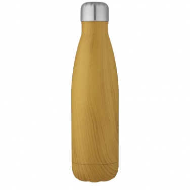Logo trade promotional merchandise picture of: Cove 500 ml vacuum insulated stainless steel bottle with wood print