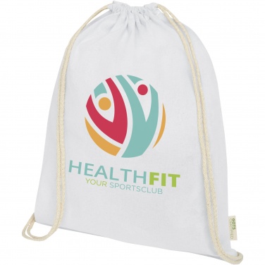Logo trade promotional product photo of: Orissa 140 g/m² organic cotton drawstring bag 5L