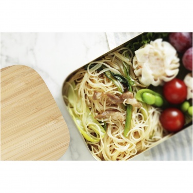 Logotrade promotional merchandise picture of: Tite stainless steel lunch box with bamboo lid