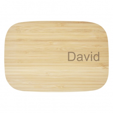 Logo trade promotional product photo of: Tite stainless steel lunch box with bamboo lid