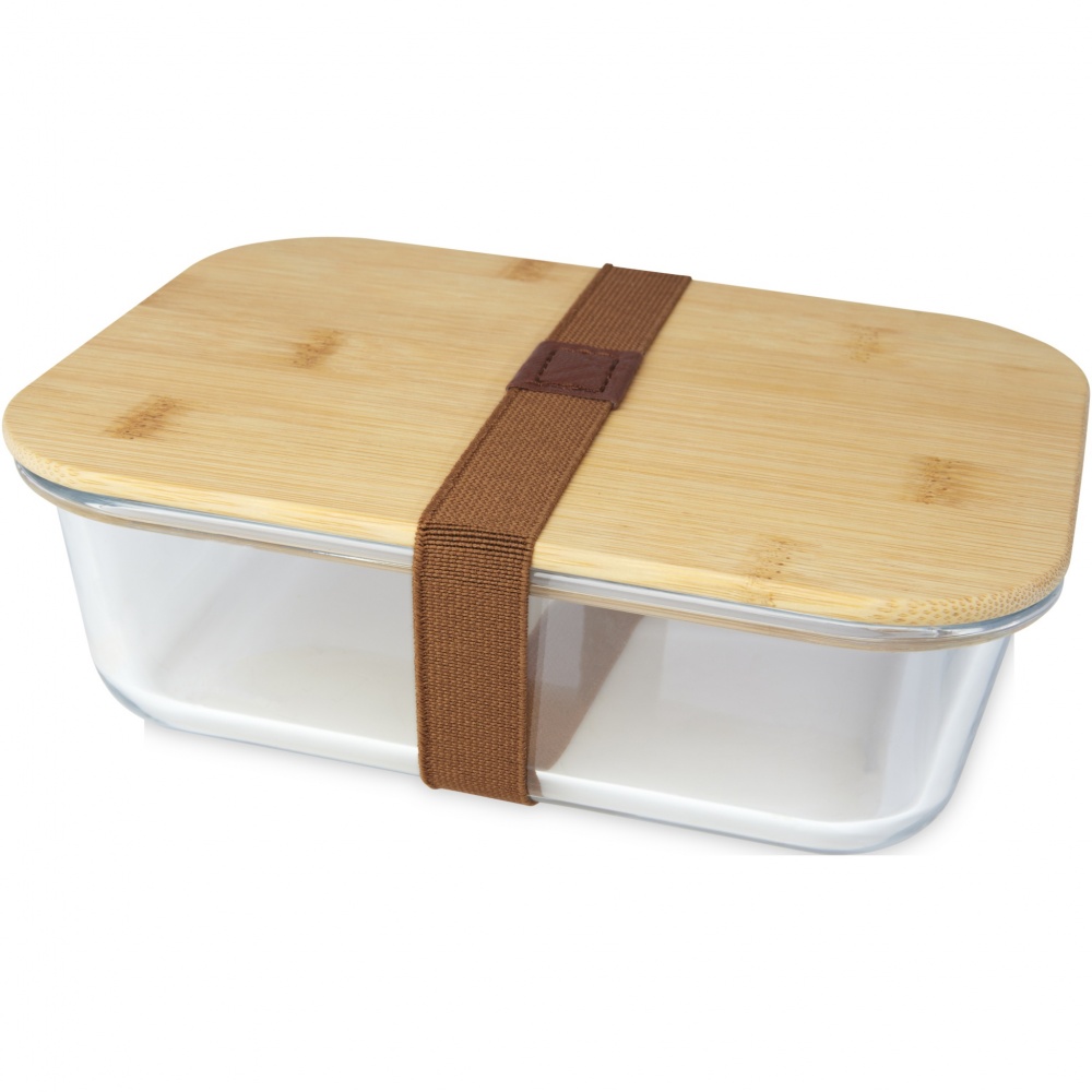 Logo trade promotional gifts picture of: Roby glass lunch box with bamboo lid