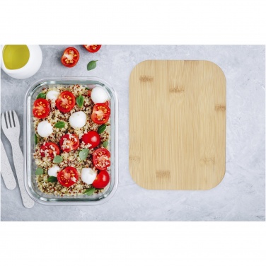 Logotrade promotional product picture of: Roby glass lunch box with bamboo lid