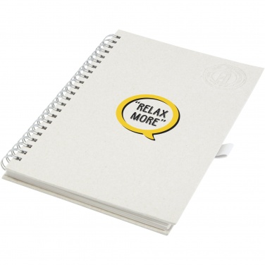 Logo trade promotional items image of: Dairy Dream A5 size reference recycled milk cartons spiral notebook