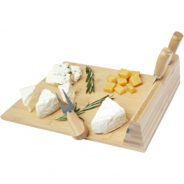 Logotrade corporate gift image of: Mancheg bamboo magnetic cheese board and tools