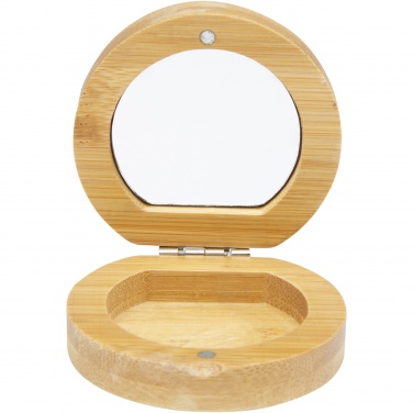 Logo trade promotional items picture of: Afrodit bamboo pocket mirror
