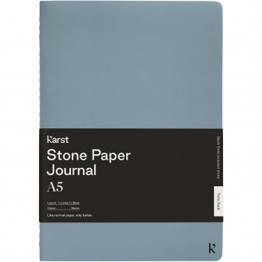 Logo trade advertising product photo of: Karst® A5 stone paper journal twin pack