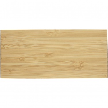 Logo trade promotional merchandise photo of: Minata bamboo wireless charger with clock