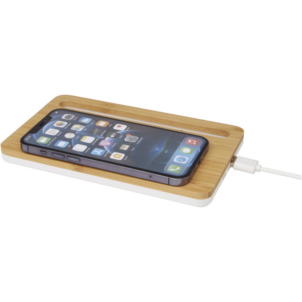 Logotrade corporate gift picture of: Medake 10W bamboo wireless charger
