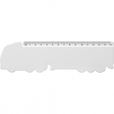 Logotrade promotional product picture of: Tait 15 cm lorry-shaped recycled plastic ruler