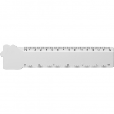 Logotrade advertising product image of: Tait 15 cm house-shaped recycled plastic ruler
