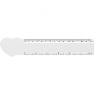 Logotrade promotional gifts photo of: Tait 15 cm heart-shaped recycled plastic ruler