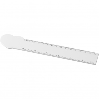 Logotrade corporate gift picture of: Tait 15 cm heart-shaped recycled plastic ruler