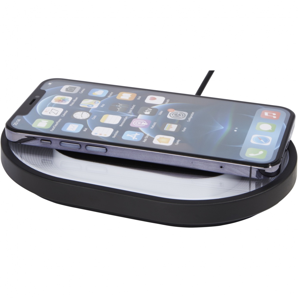 Logo trade promotional merchandise photo of: Ray wireless charging pad with RGB mood light