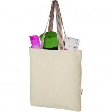 Logo trade advertising products image of: Rainbow 180 g/m² recycled cotton tote bag 5L