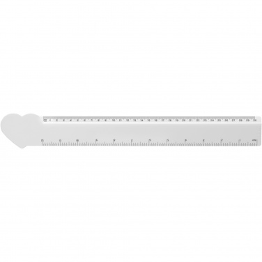 Logo trade promotional gifts image of: Tait 30cm heart-shaped recycled plastic ruler