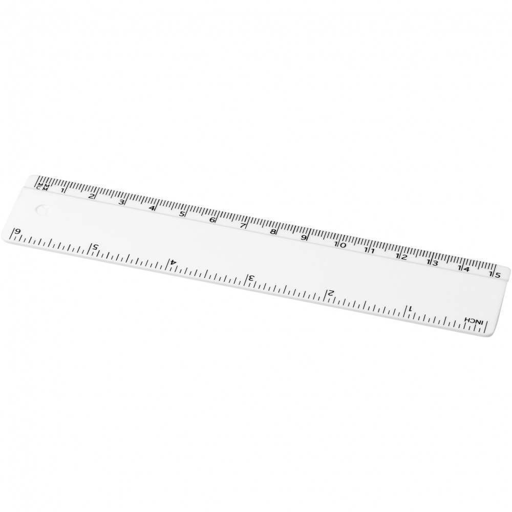 Logo trade promotional merchandise picture of: Refari 15 cm recycled plastic ruler