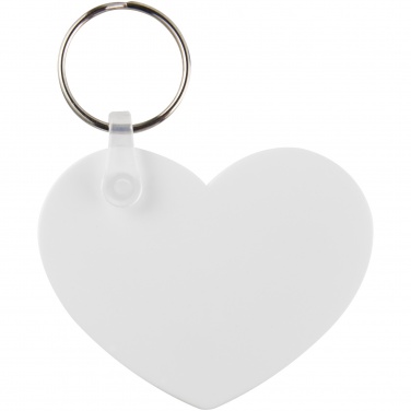 Logo trade promotional giveaways picture of: Tait heart-shaped recycled keychain