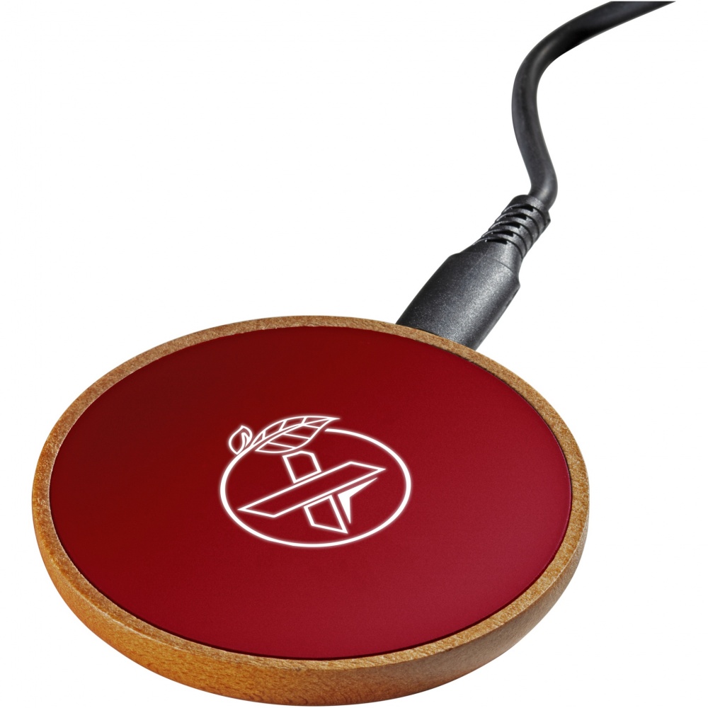 Logotrade promotional product picture of: SCX.design W13 10W wooden wireless charging station