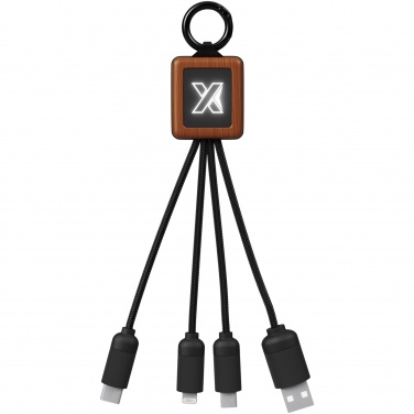Logo trade promotional giveaways image of: SCX.design C19 wooden easy to use cable